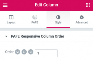 Responsive Column Order - PAFE
